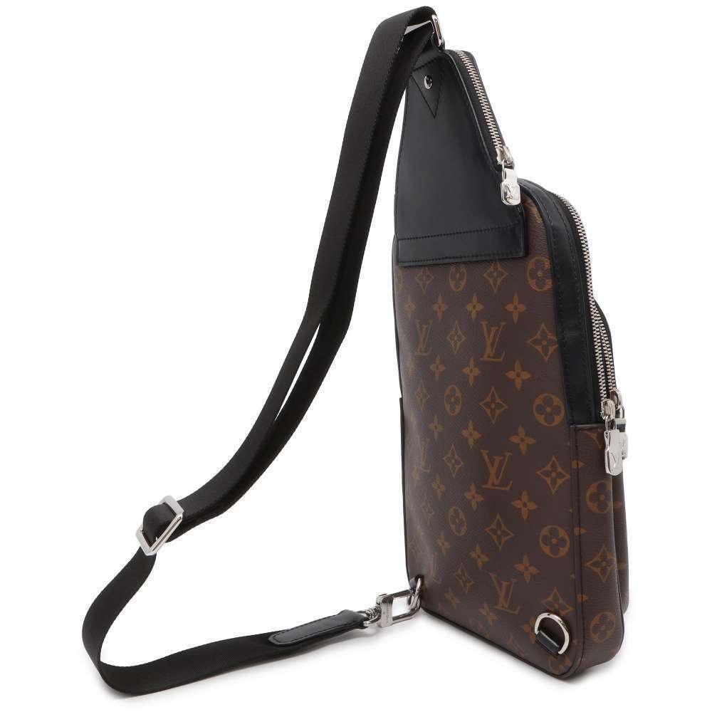 Louis Vuitton Monogram Bag Avenue Black Sling Macassar Brown Shoulder